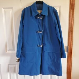 Liz Claiborne Blue Oversized Trench Raincoat